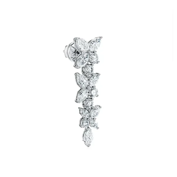 Đôi bông tai Tiffany Victoria Mixed Cluster Drop Diamond