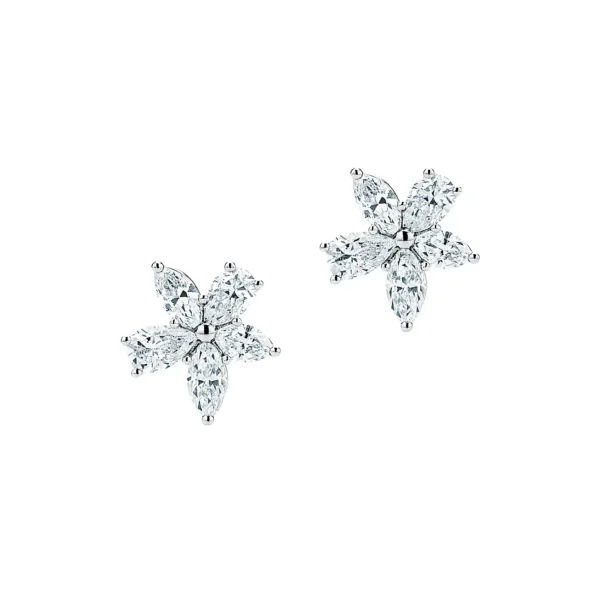 Đôi hoa tai Tiffany Victoria Mixed Cluster Diamond