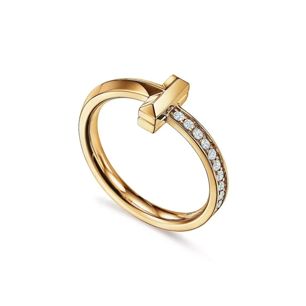 Nhẫn Tiffany T Pavé Diamond 18k Gold