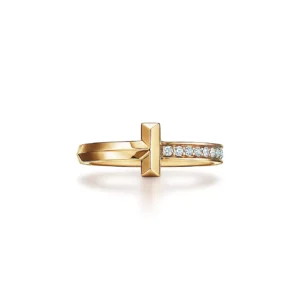 Nhẫn Tiffany T Pavé Diamond 18k Gold