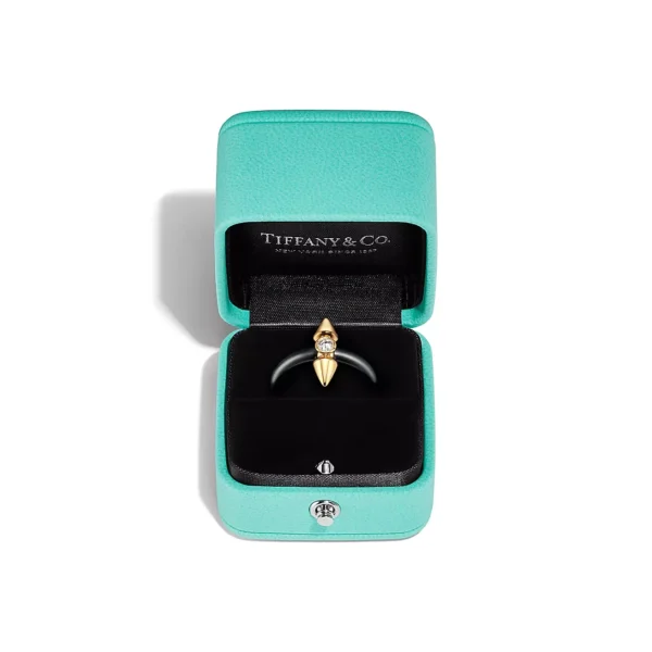 Nhẫn Tiffany Titan Titanium Diamond Yellow Gold