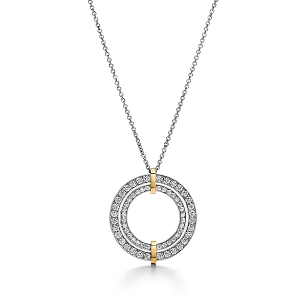 Vòng cổ Tiffany Edge Circle Diamond