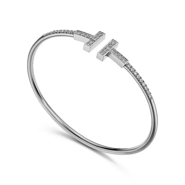 Vòng tay Tiffany T Pavé Diamonds Wire