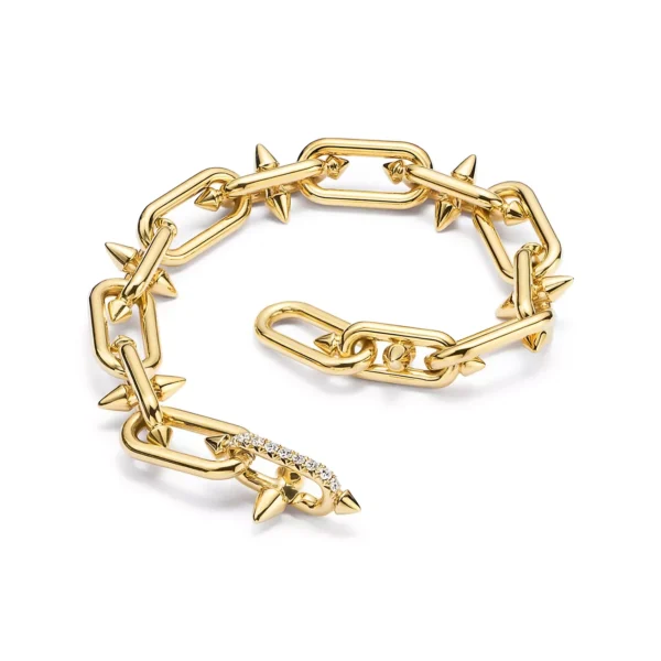 Vòng tay Tiffany Titan Diamonds Yellow Gold Clasp